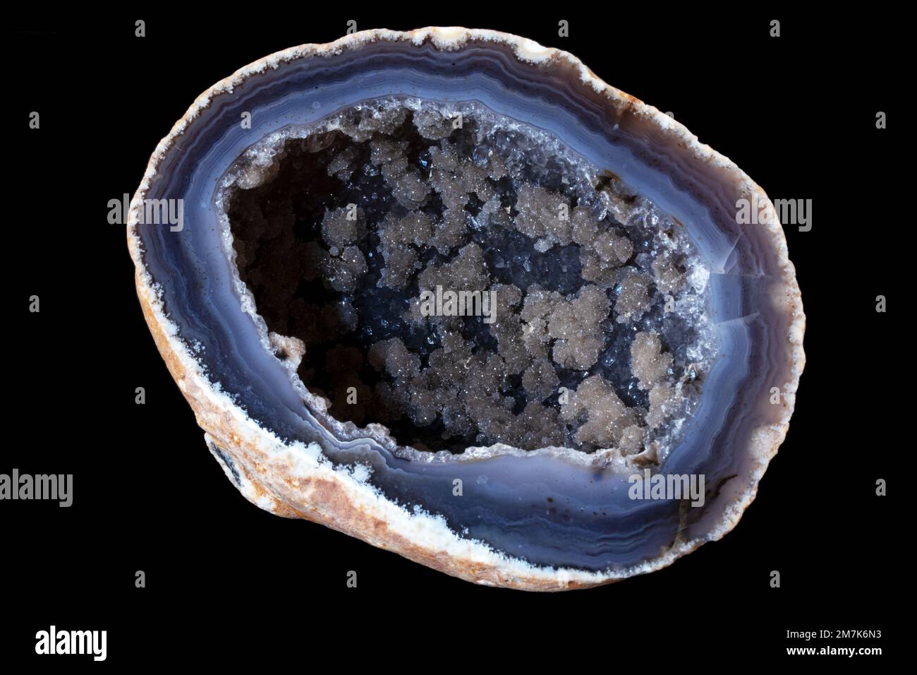 Rocks and Minerals, Quartz Geode lab sample Stock Photo Alamy