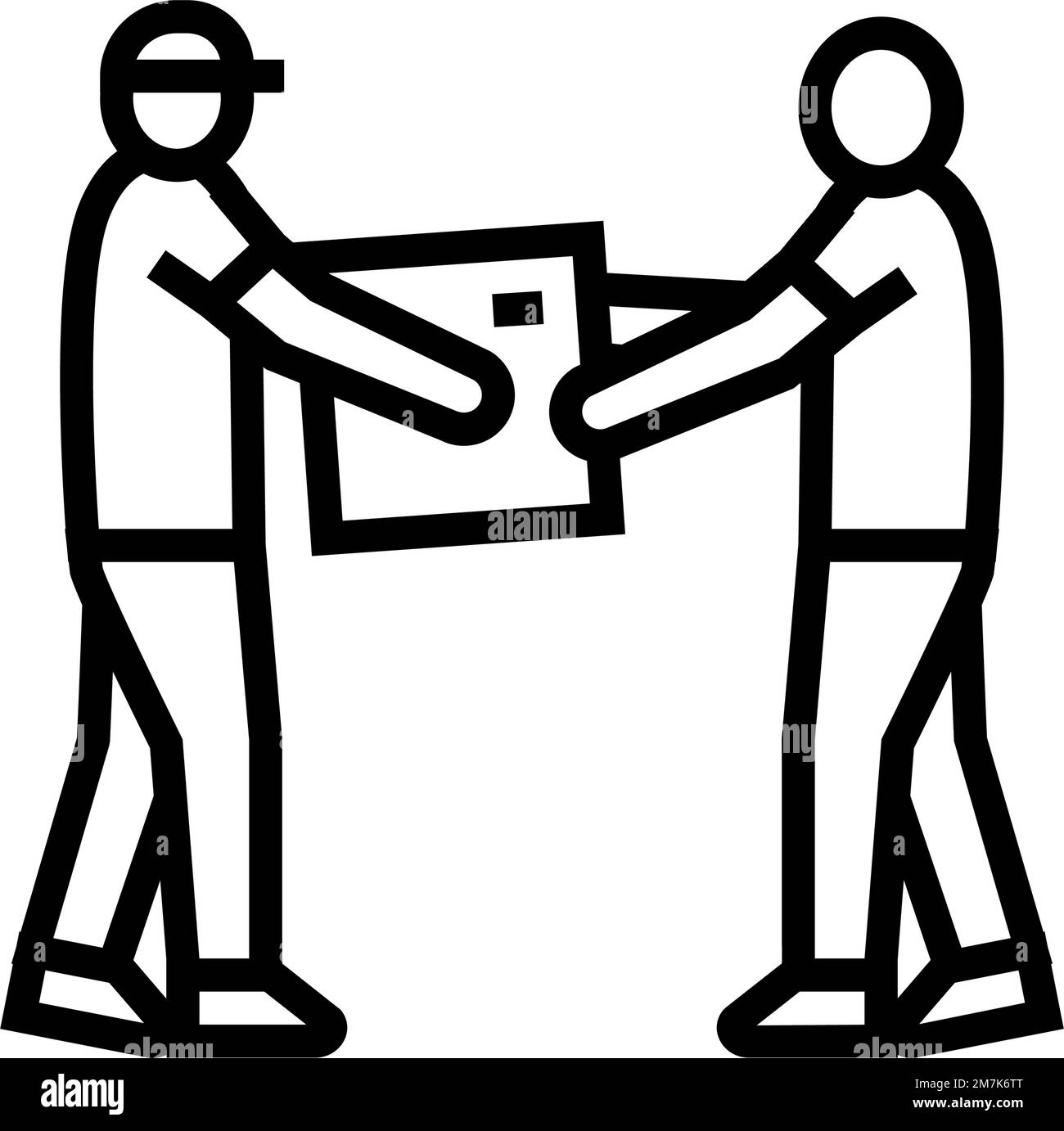 fast package courier delivery line icon vector illustration Stock ...