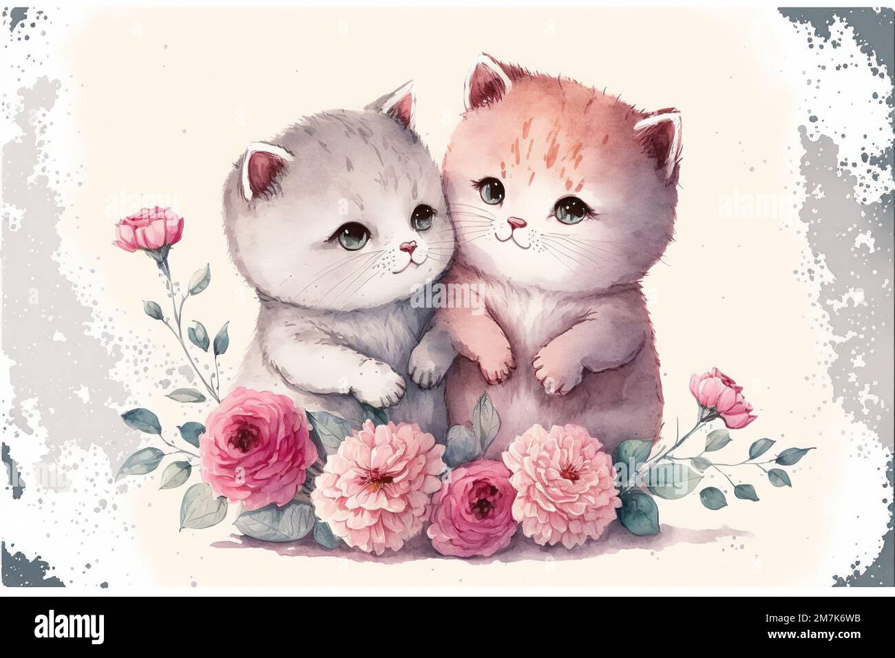 Cute little kitten in love on romantic Valentine's day hand drawn cartoon style. Generative AI Stock Photo - Alamy Cute little kitten in love on romantic Valentine's day hand drawn cartoon style. Generative AI Stock Photo - Alamy