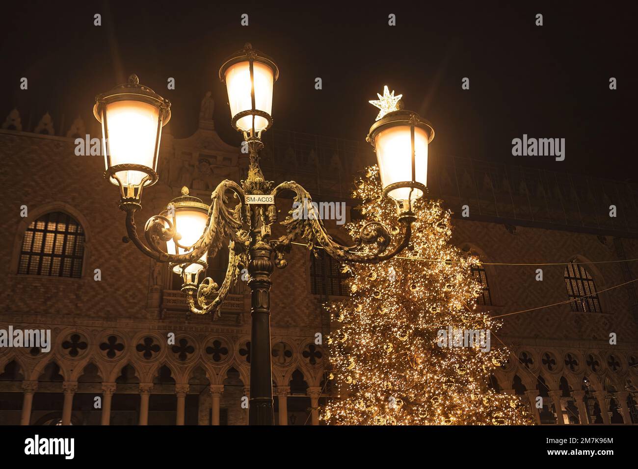 Christmas tree in Venice detail scene Stock Photo Alamy