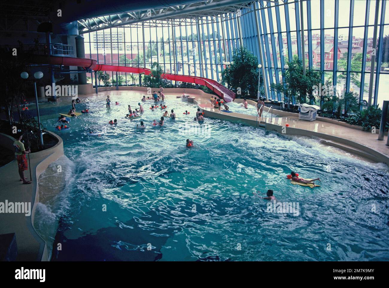 United Kingdom. England. Devon. Exeter. Riverside Leisure Centre indoor swimming pool. Stock Photo