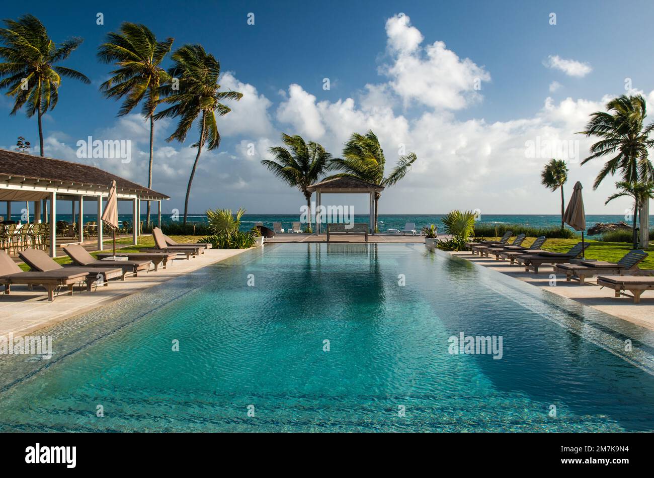 Hotel pool in Eleuthera, Bahamas Stock Photo