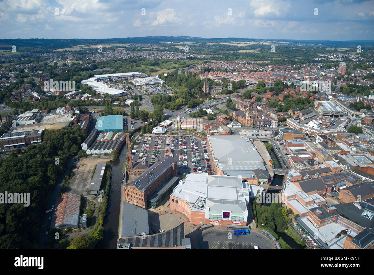 Aerial view of Kidderminster town centre Stock Photo Alamy