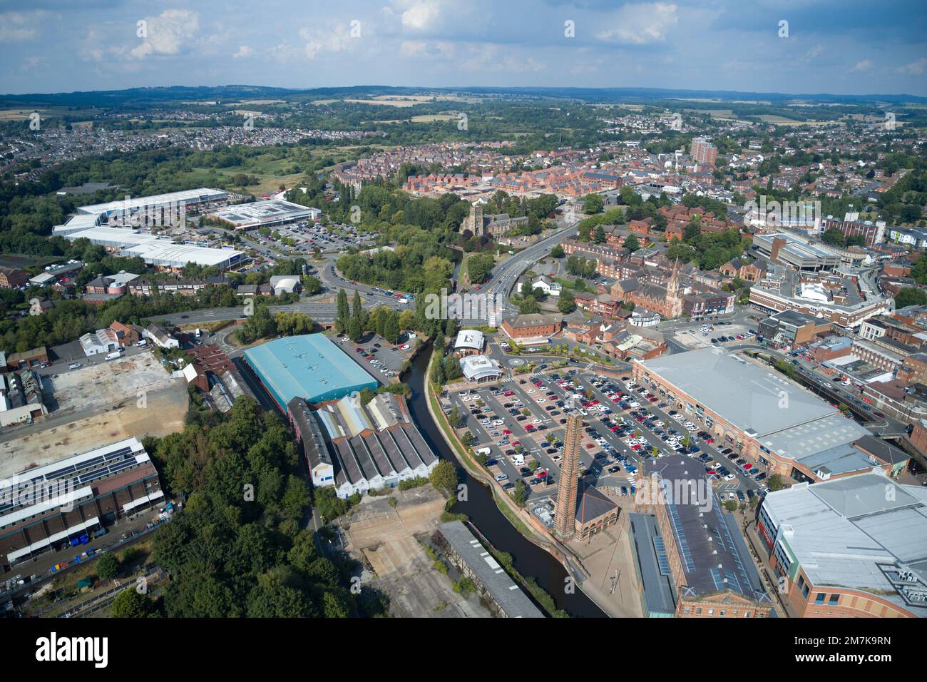 Aerial view of Kidderminster town centre Stock Photo Alamy