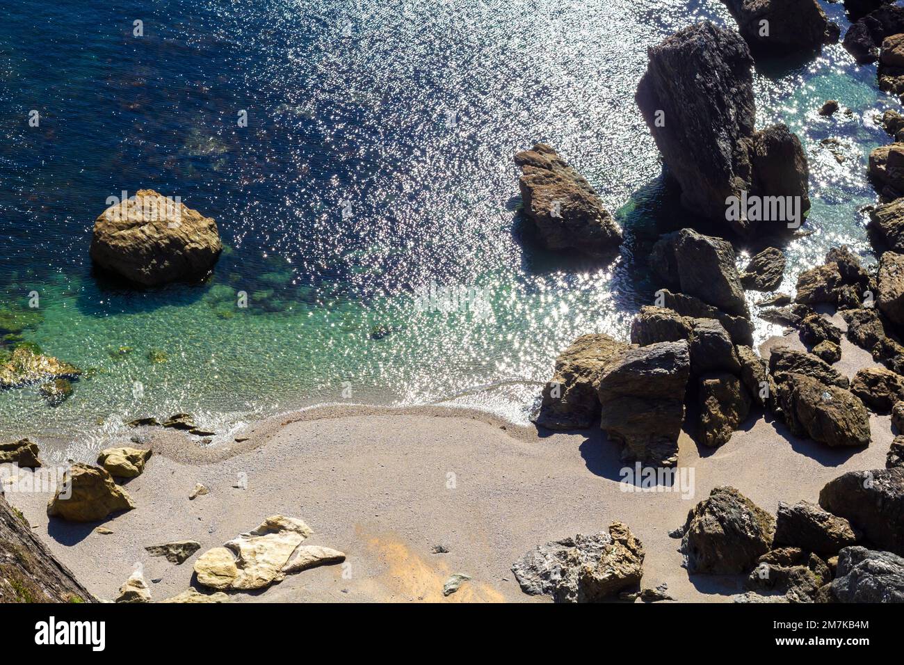 Beautiful rocky and sandy beach in Brittany, France Stock Photo - Alamy - Sandy Or Rocky Beaches
