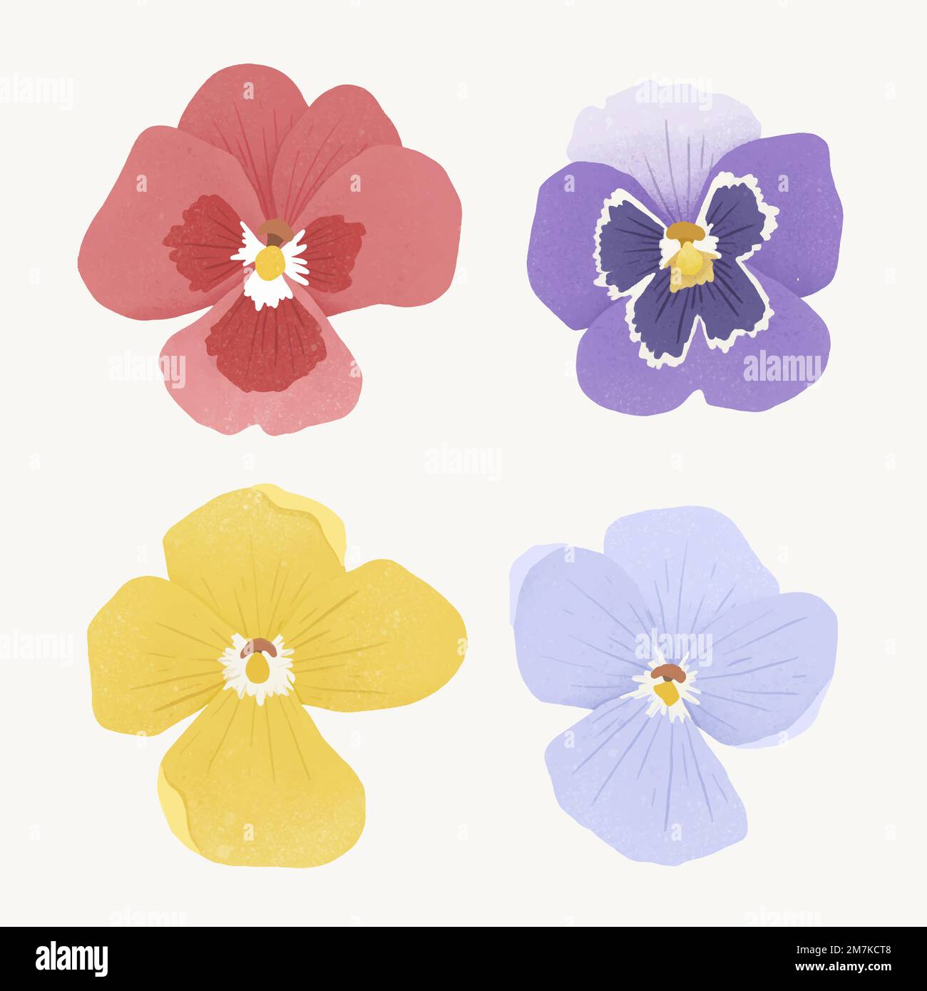 Colorful flower design element set vector Stock Vector Image & Art - Alamy