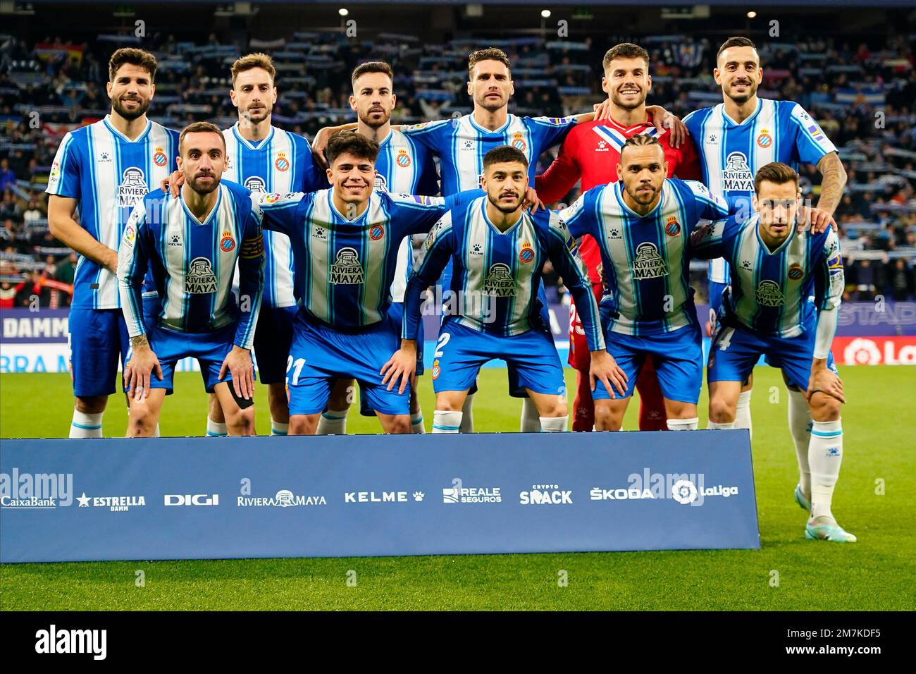 RCD Espanyol team group during the La Liga match between RCD Espanyol and  Girona FC played