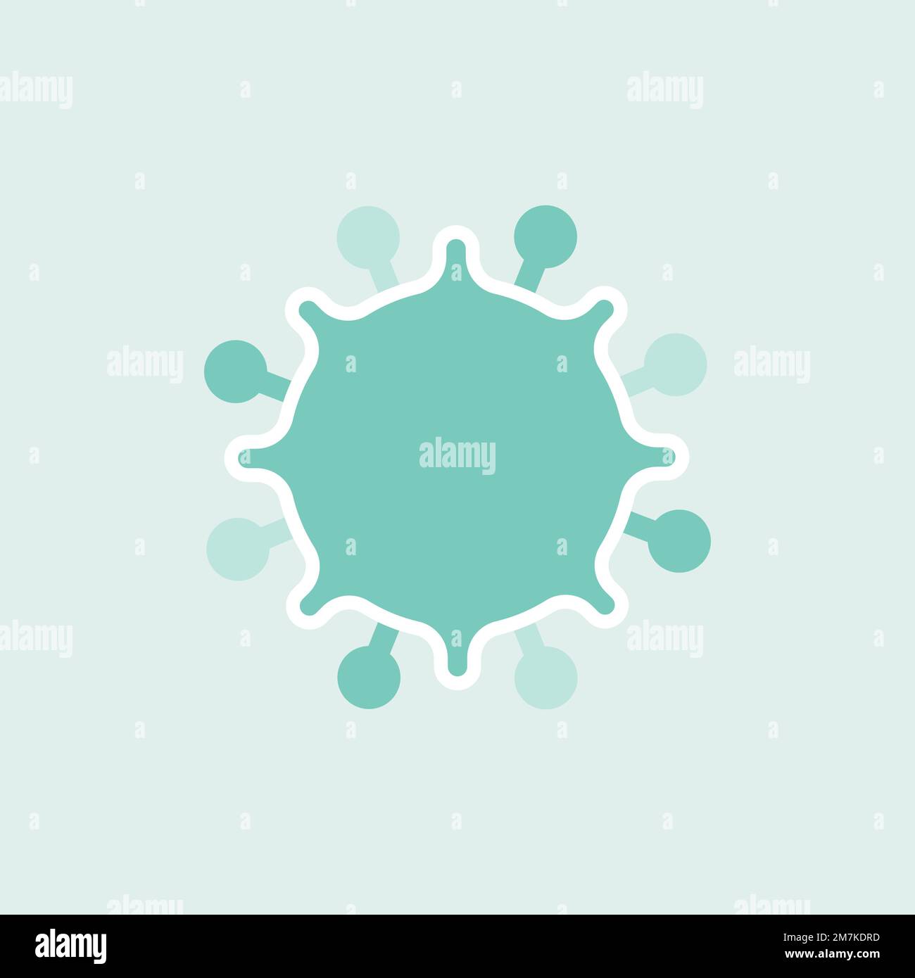 Green coronavirus cell element vector Stock Vector