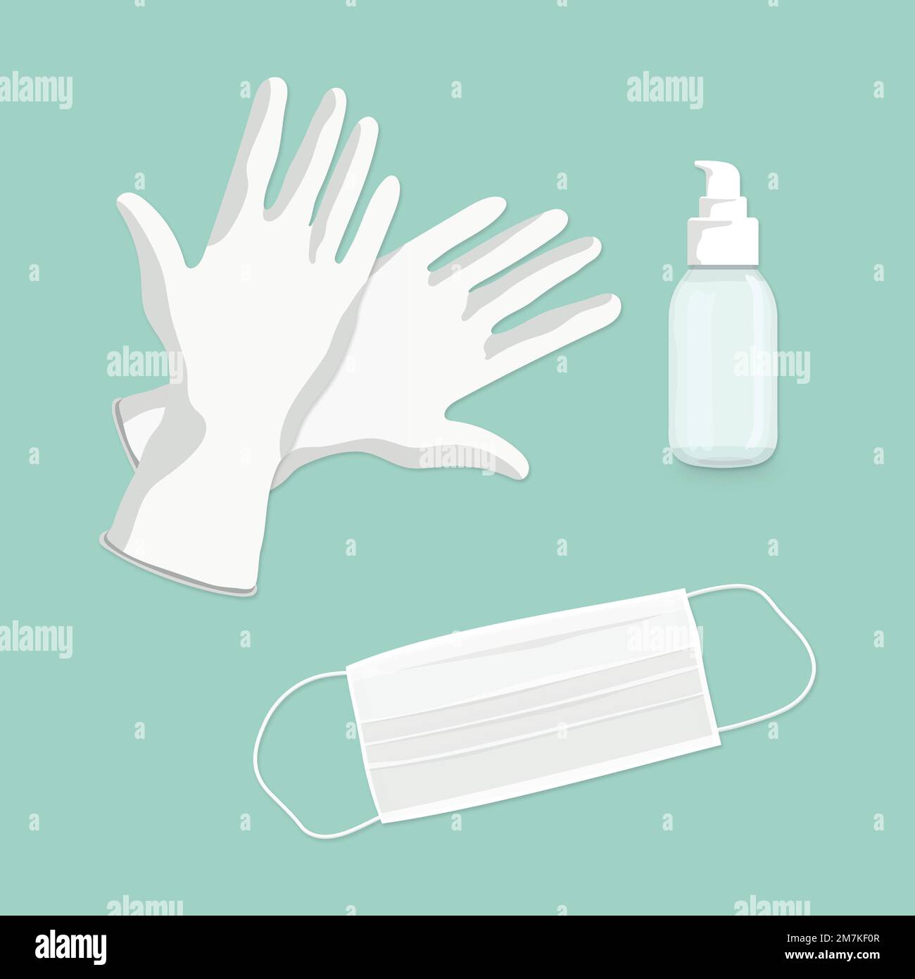 Coronavirus medical equipment element set vector Stock Vector