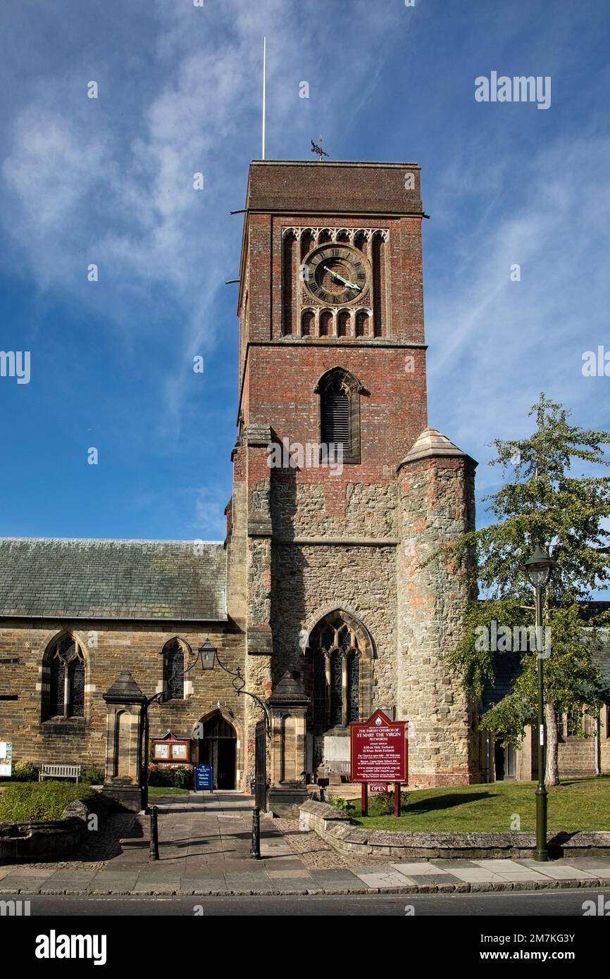 PETWORTH, WEST SUSSEX, UK - SEPTEMBER 14, 2019:  Exterior view of the Parish Church of St Mary the Virgin Stock Photo