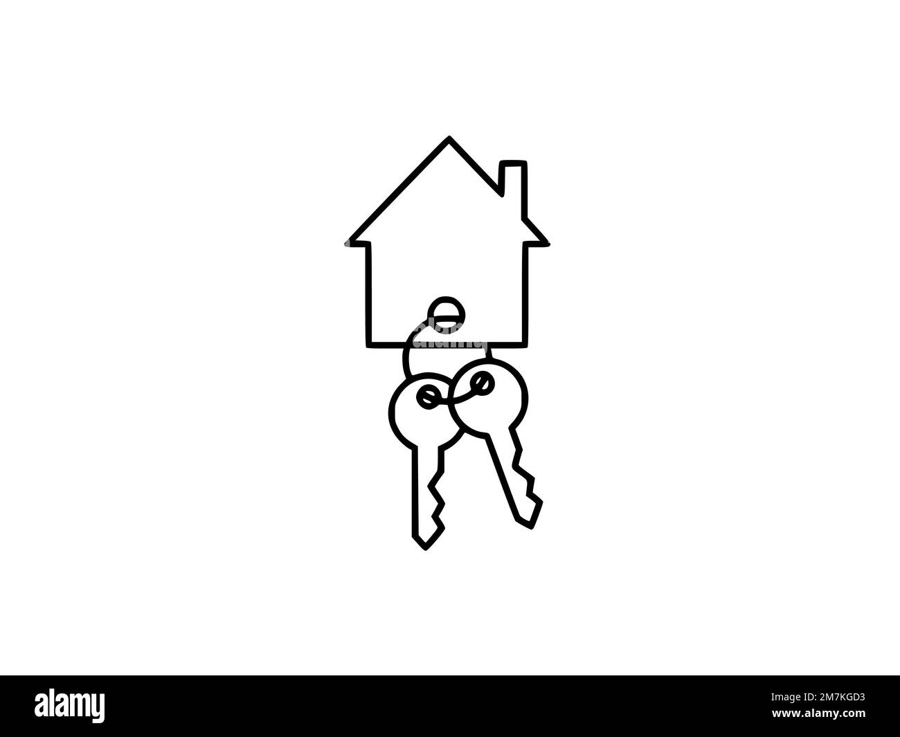 Home keys isolated on black white background Stock Photo Alamy