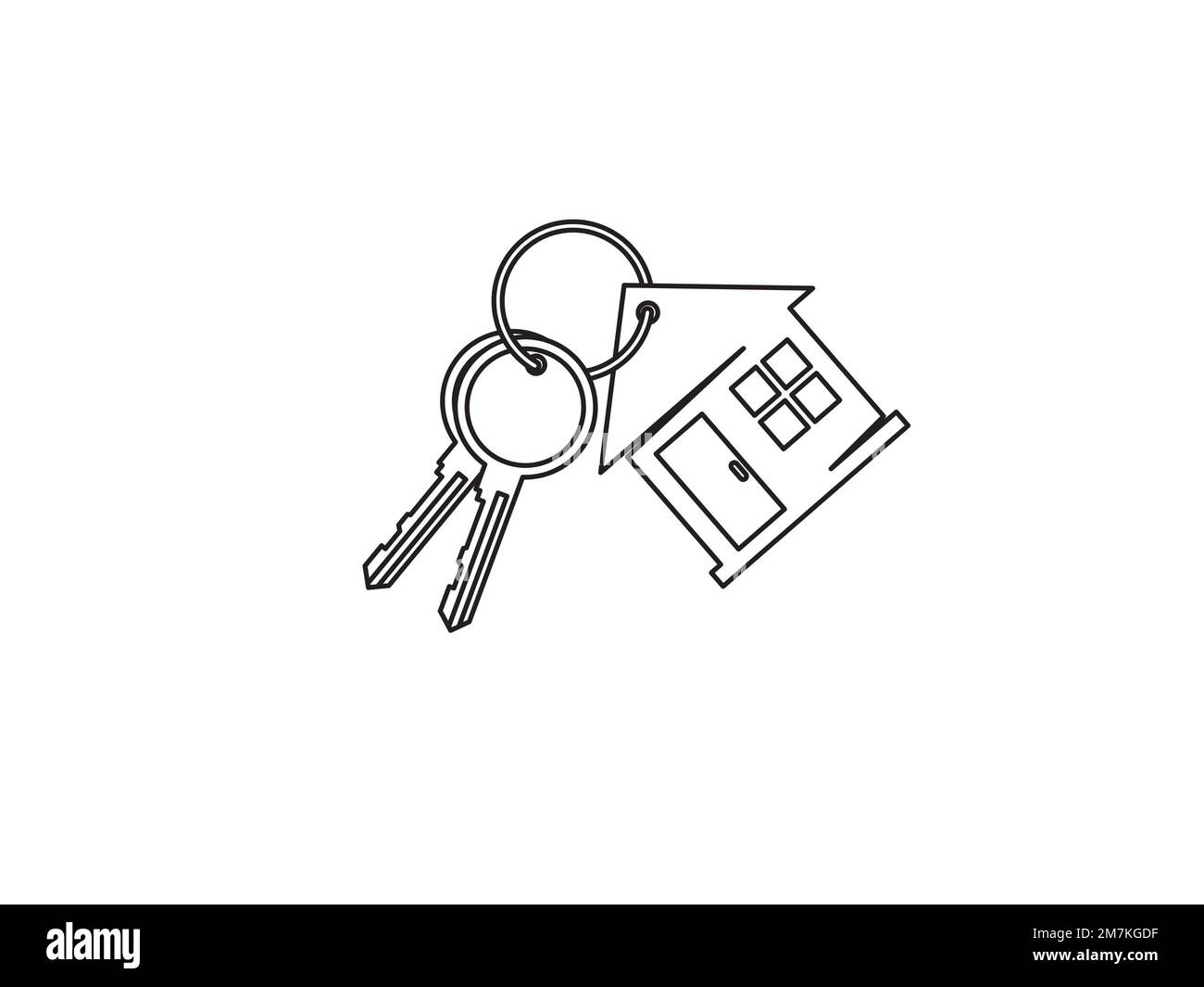 Home keys isolated on black white background Stock Photo Alamy