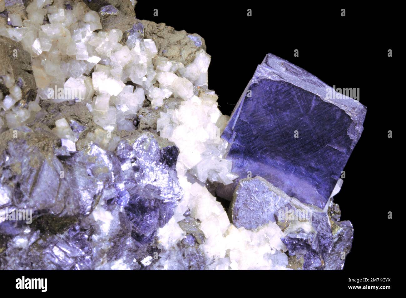 Rocks and Minerals, Galena Crystals, Lab Specimen Stock Photo