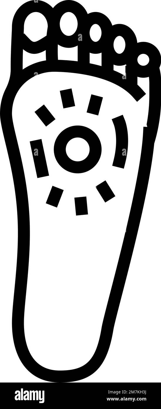 foot pain body ache line icon vector illustration Stock Vector Image