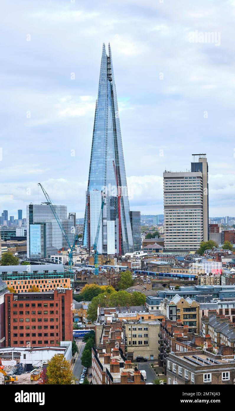 England, London, Southwark The Shard, a 72storey skyscraper, glass