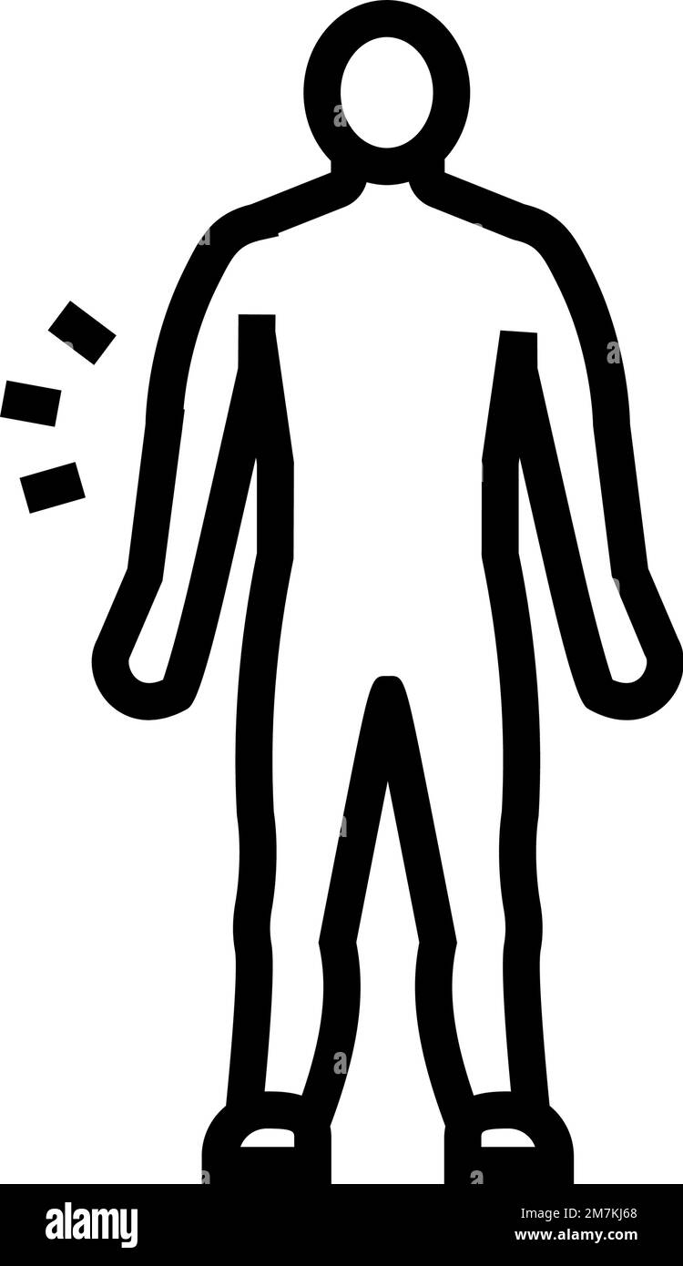 arm pain body ache line icon vector illustration Stock Vector Image