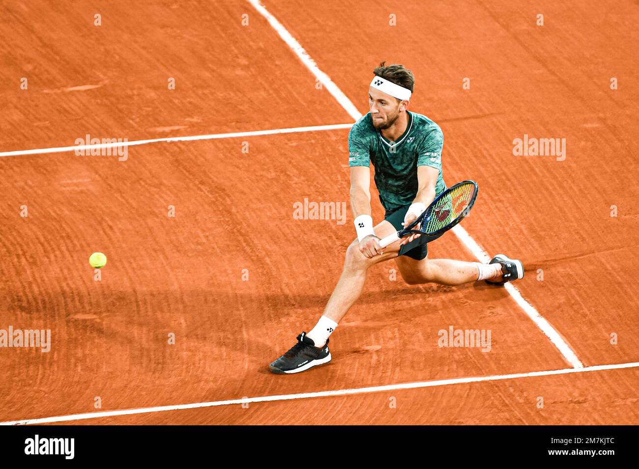 Norwegian professional tennis player Casper Ruud on the occasion of the Roland-Garros tennis tournament on June 03, 2022 Stock Photo
