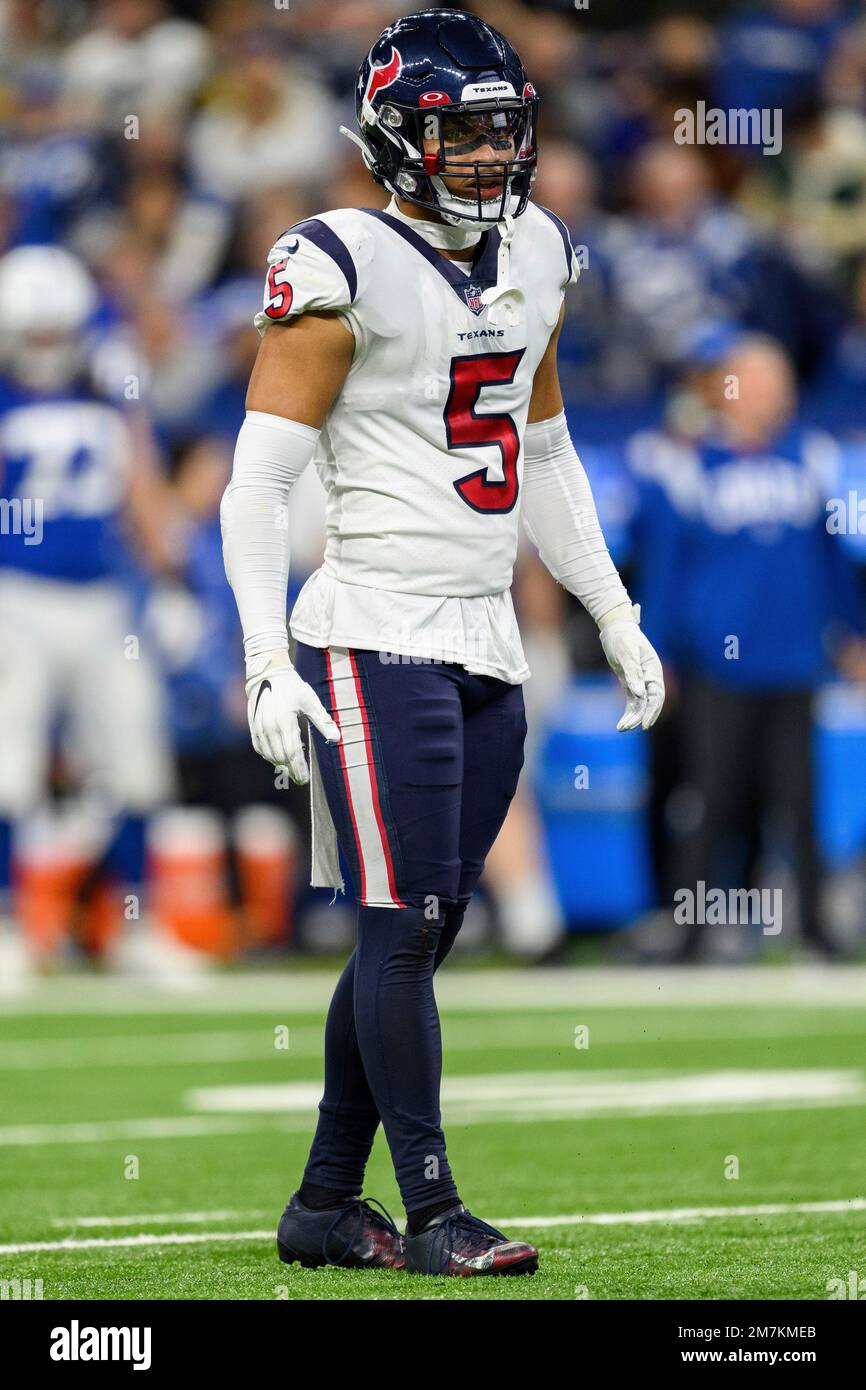 Houston Texans defensive back Jalen Pitre (5) during an NFL Football game  against the Philadelphia Eagles on Thursday, November 3, 2022, in Houston.  (AP Photo/Matt Patterson Stock Photo - Alamy