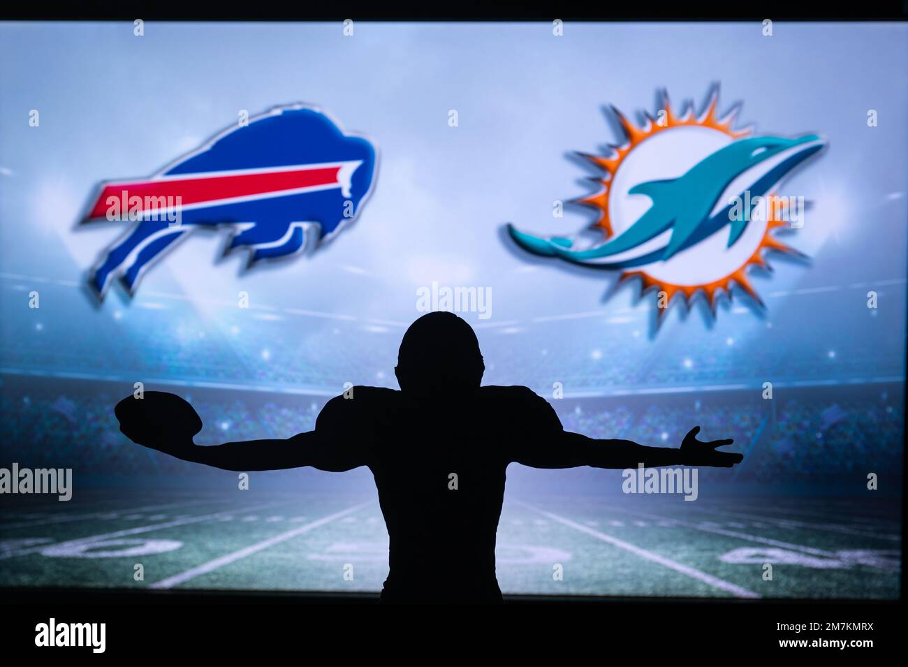 BUFFALO, USA, JANUARY 10, 2023 Miami Dolphins vs. Buffalo Bills. NFL