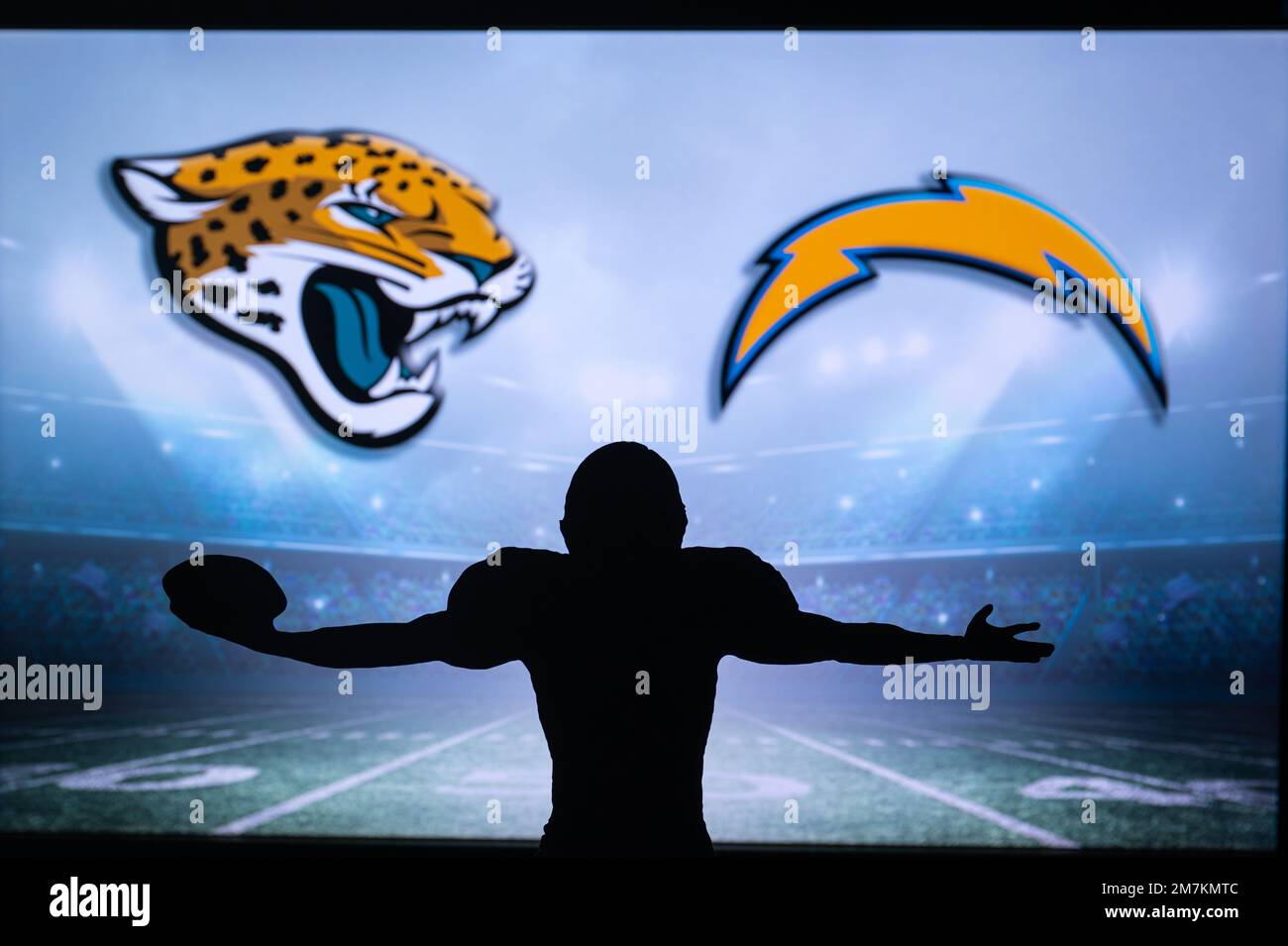JACKSONVILLE, USA, JANUARY 10, 2023 Los Angeles Chargers vs
