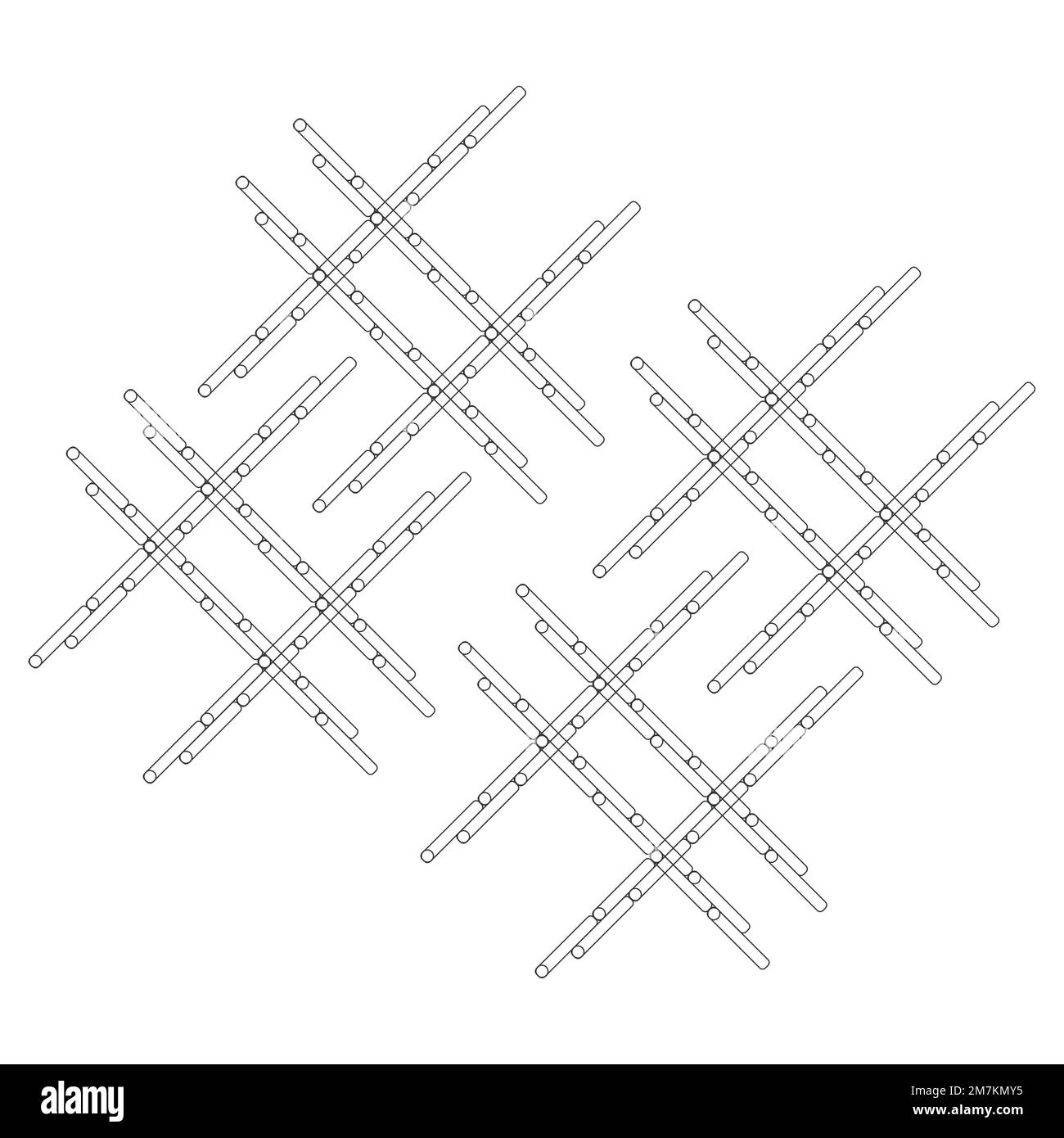 Modern geometrical seamless pattern. Digital drawn illustration. Can be