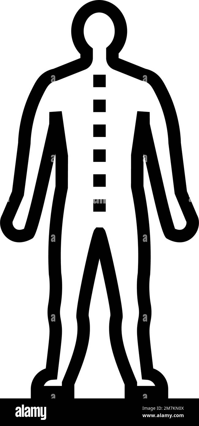 spine pain body ache line icon vector illustration Stock Vector Image ...