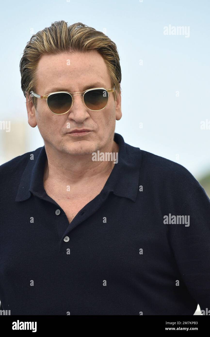 Actor Benoit Magimel posing during the photocall of the film “Pacifiction” on the occasion of the Cannes Film Festival on May 27, 2022 Stock Photo