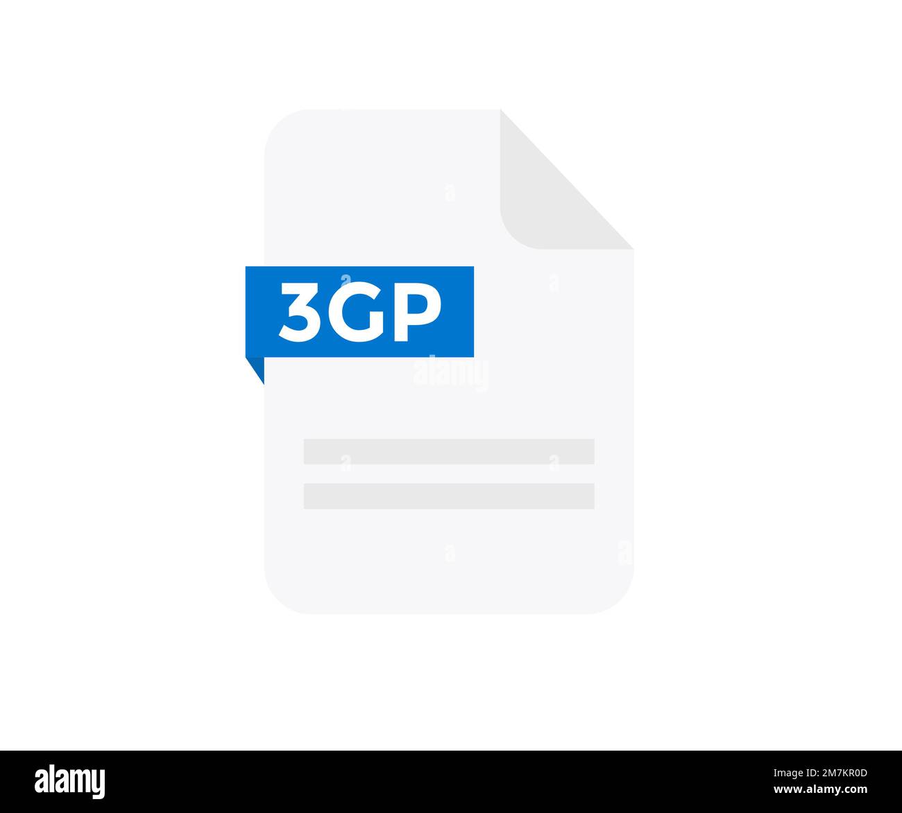 File format 3GP logo design. Document file icon. Element for applications, web sites & data services. Format and extension of documents vector design. Stock Vector