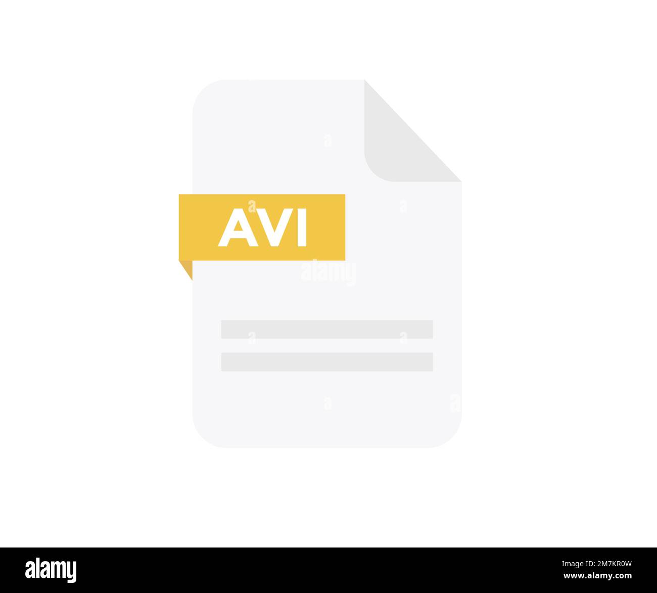 File format AVI logo design. Document file icon, internet, extension, sign, type, presentation, graphic, application. Element for applications. Stock Vector