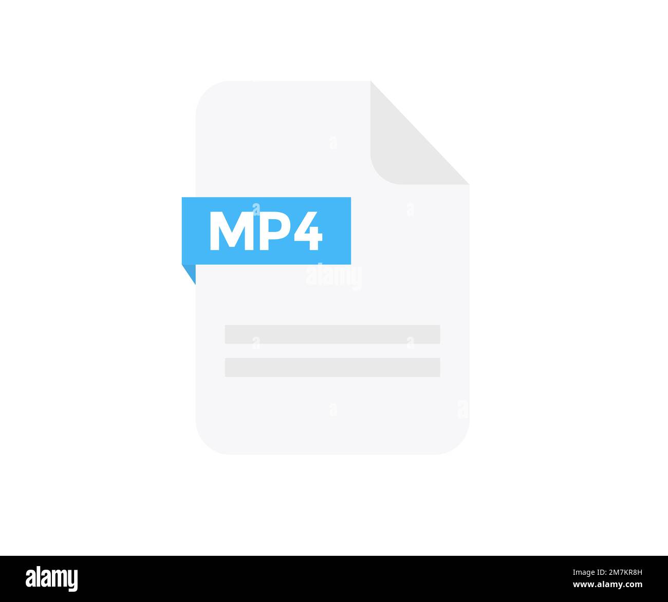 File format MP4 logo design. Document file icon, internet, extension, sign, type, presentation, graphic, application. Element for applications. Stock Vector