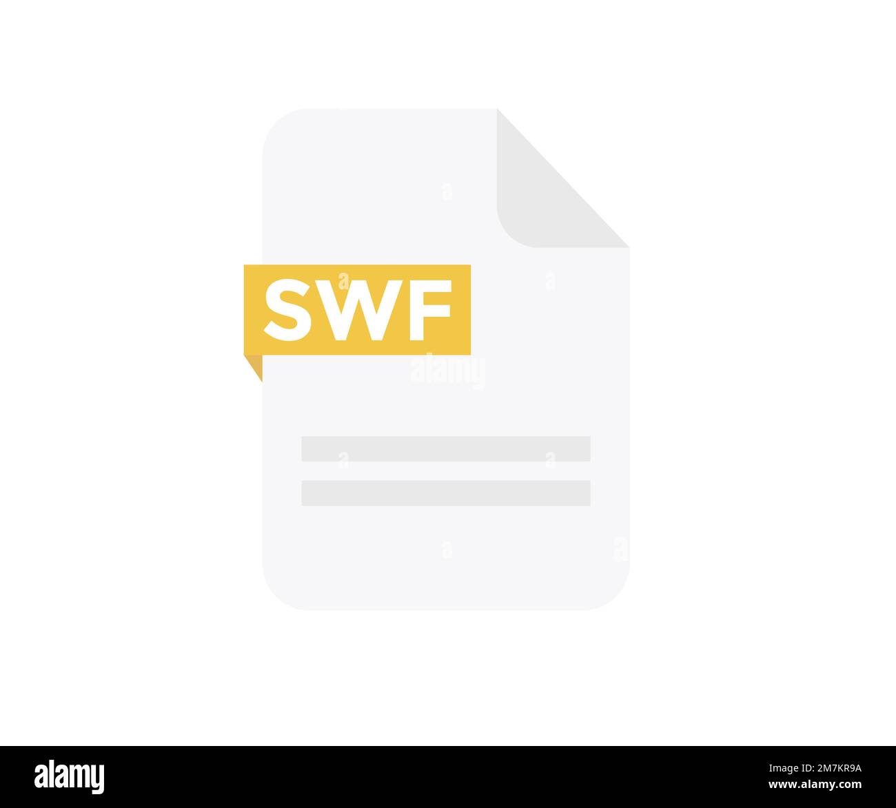 File format SWF logo design. Document file icon. Element for applications, web sites & data services. Format and extension of documents vector design. Stock Vector