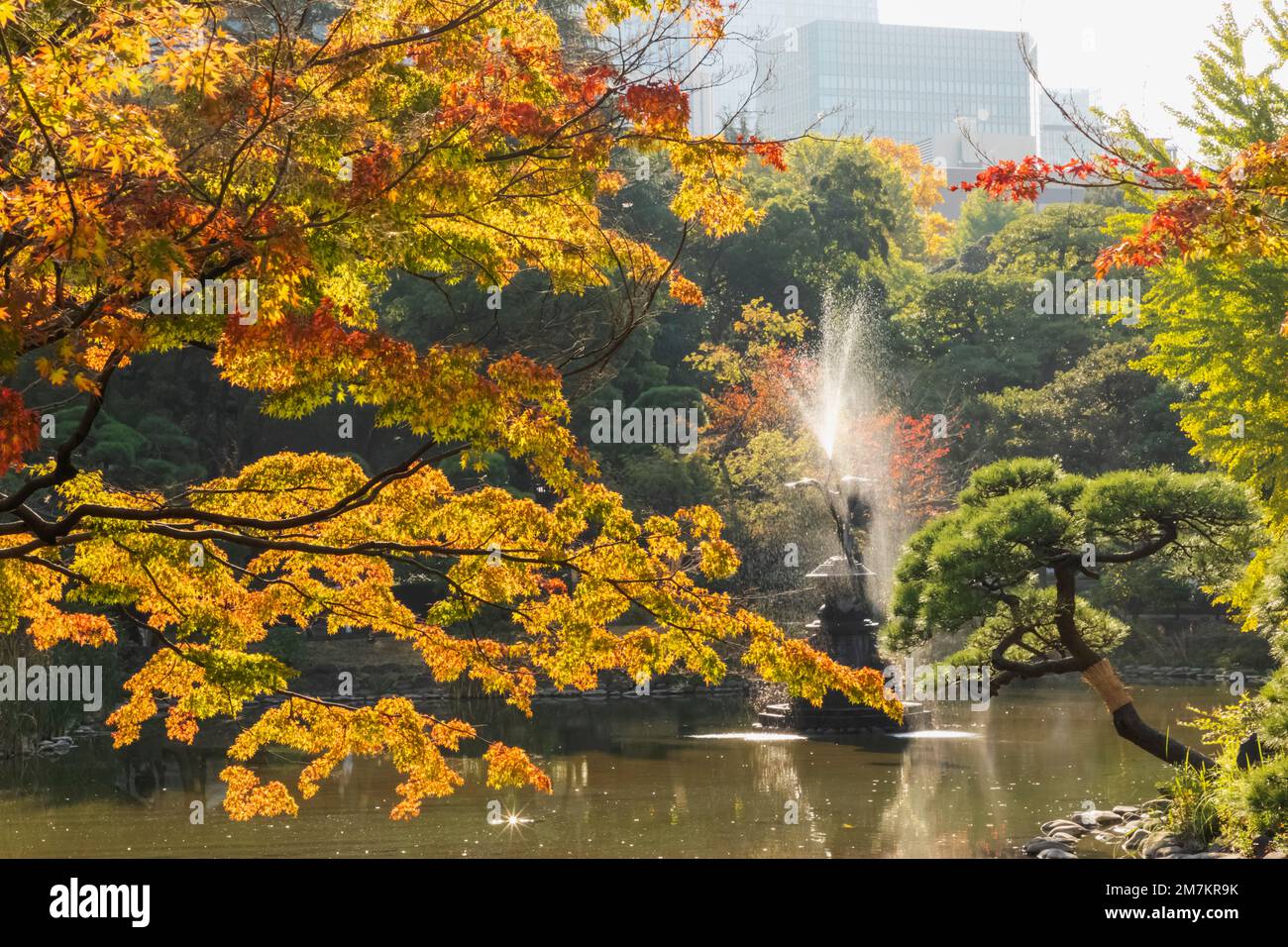 Japan, Honshu, Tokyo, Hibiya, Hibiya Park, The Crane Fountain and