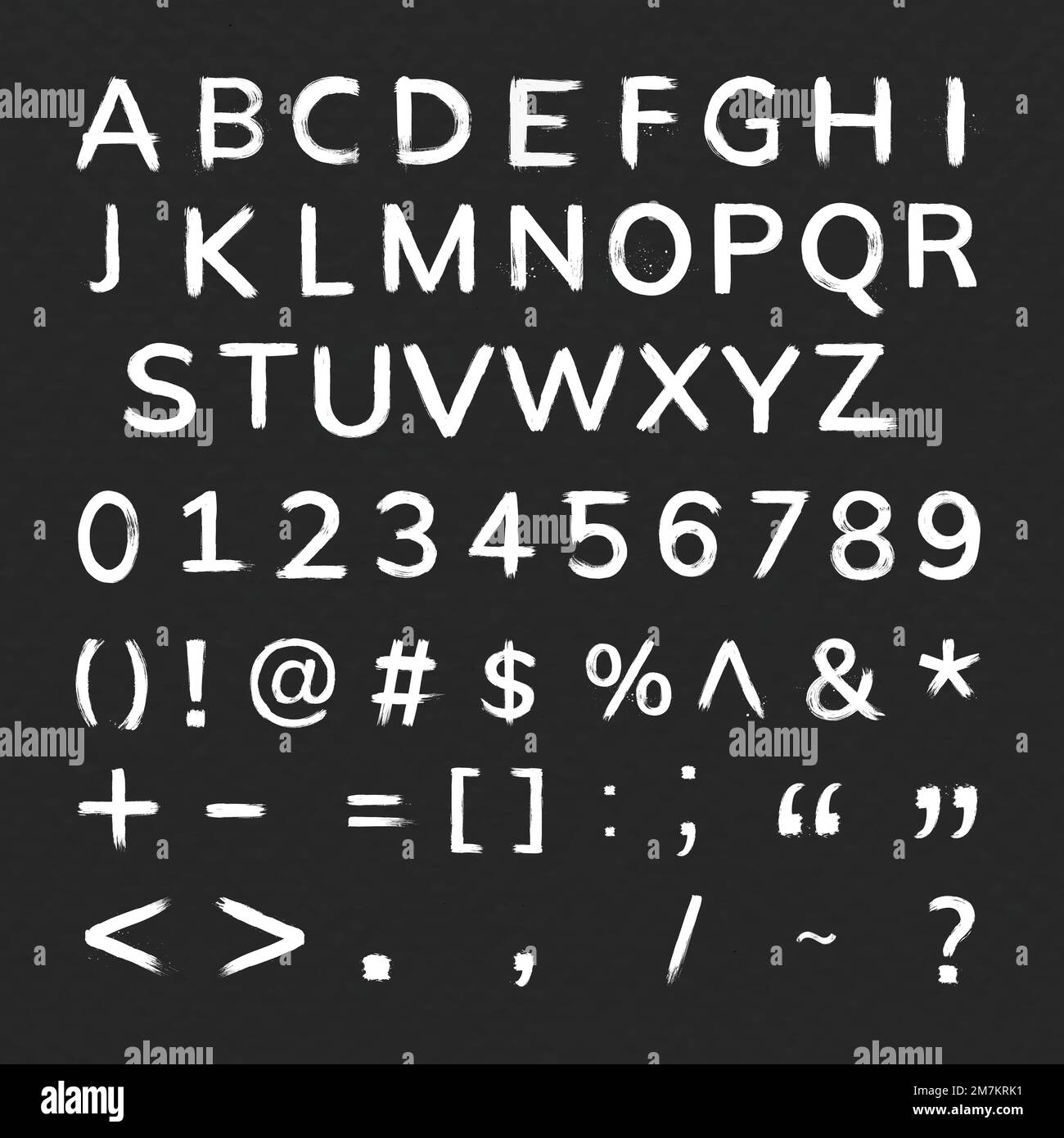 Alphabet,Numbers,Symbols grunge brush stroke typography set Stock Vector Image & Art Alamy