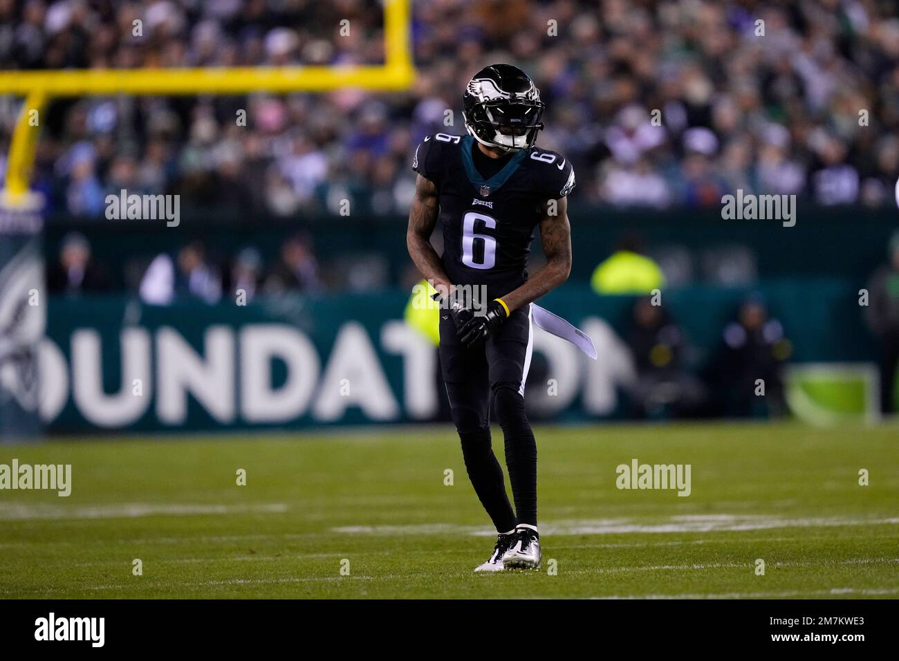 Philadelphia Eagles' DeVonta Smith in action during an NFL football game,  Sunday, Jan. 8, 2023, in Philadelphia. (AP Photo/Matt Rourke Stock Photo -  Alamy