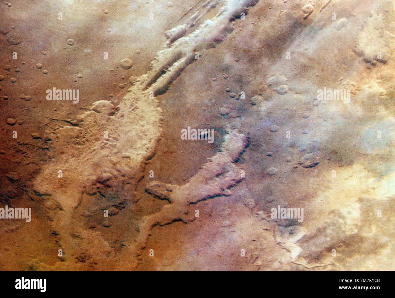 Mars Surface View From Viking Orbiter Stock Photo