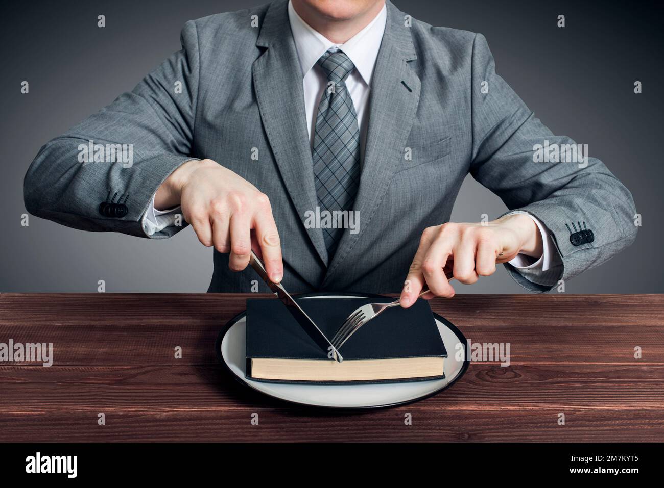 Man fork knife vintage hi-res stock photography and images - Alamy