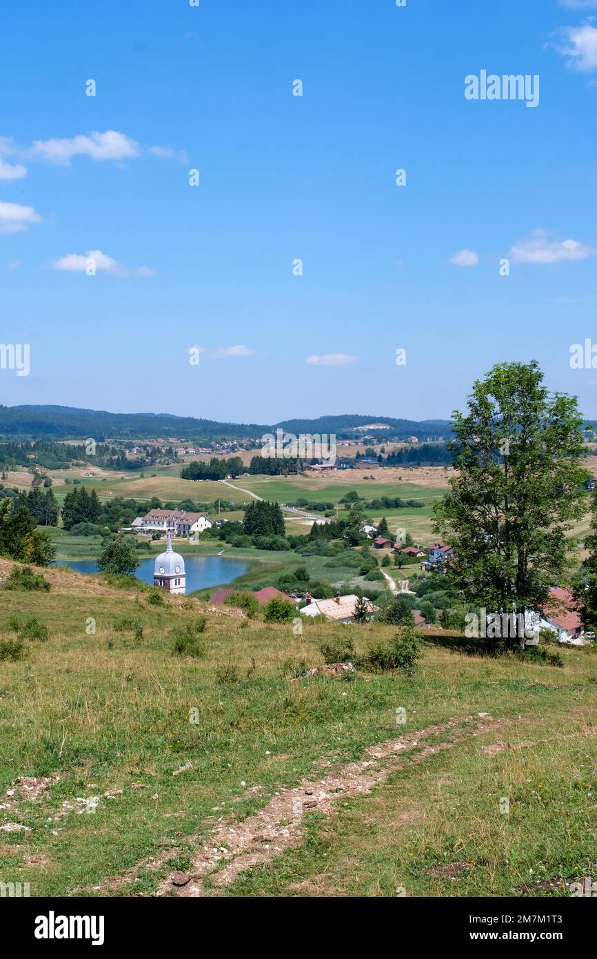 GrandeRiviere Chateau (centraleastern France) overview of the lake