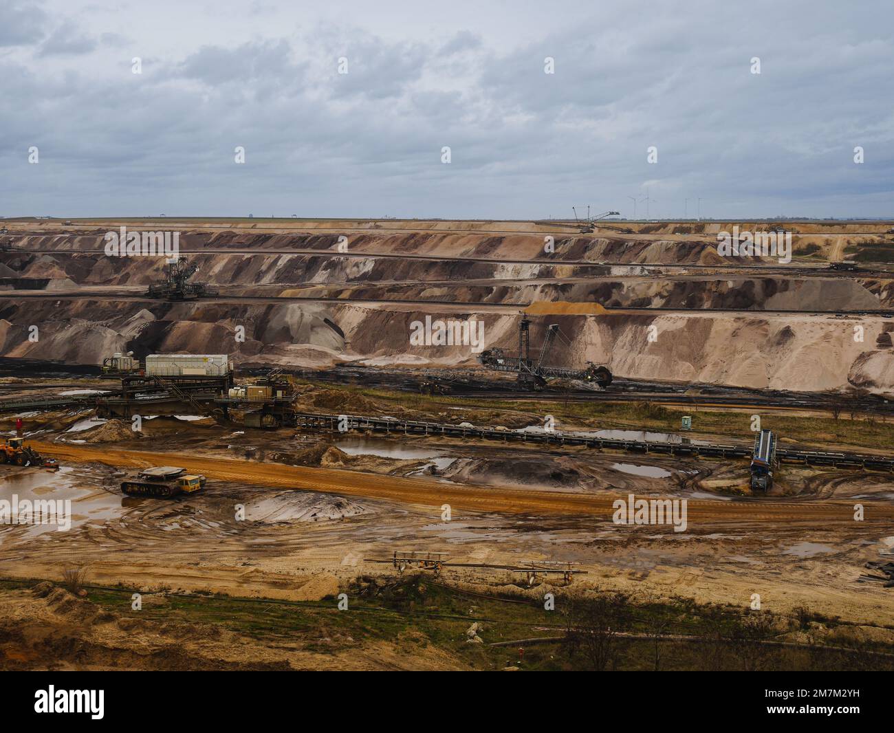 Open lignite mine in Germany Stock Photo