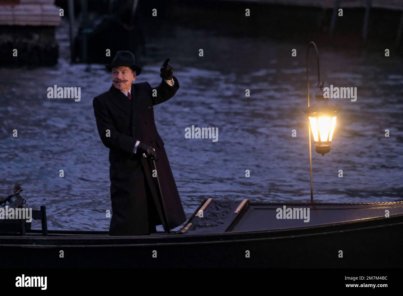 Actor and director kenneth Branagh during the filming of 'Haunting in Venice.' Venice, Italy, January 9, 2023. Stock Photo