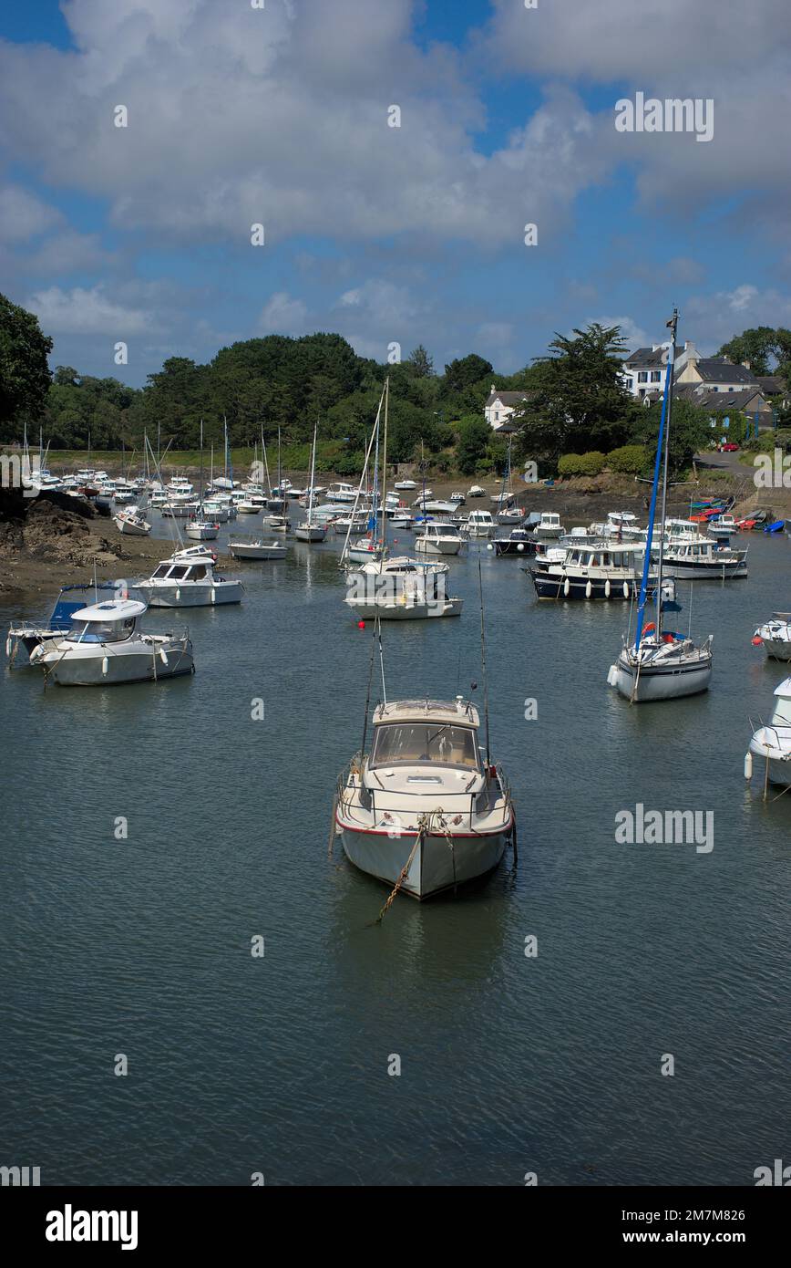 view of the port of Doelan, CloharCarnoet in Finistère in Brittany