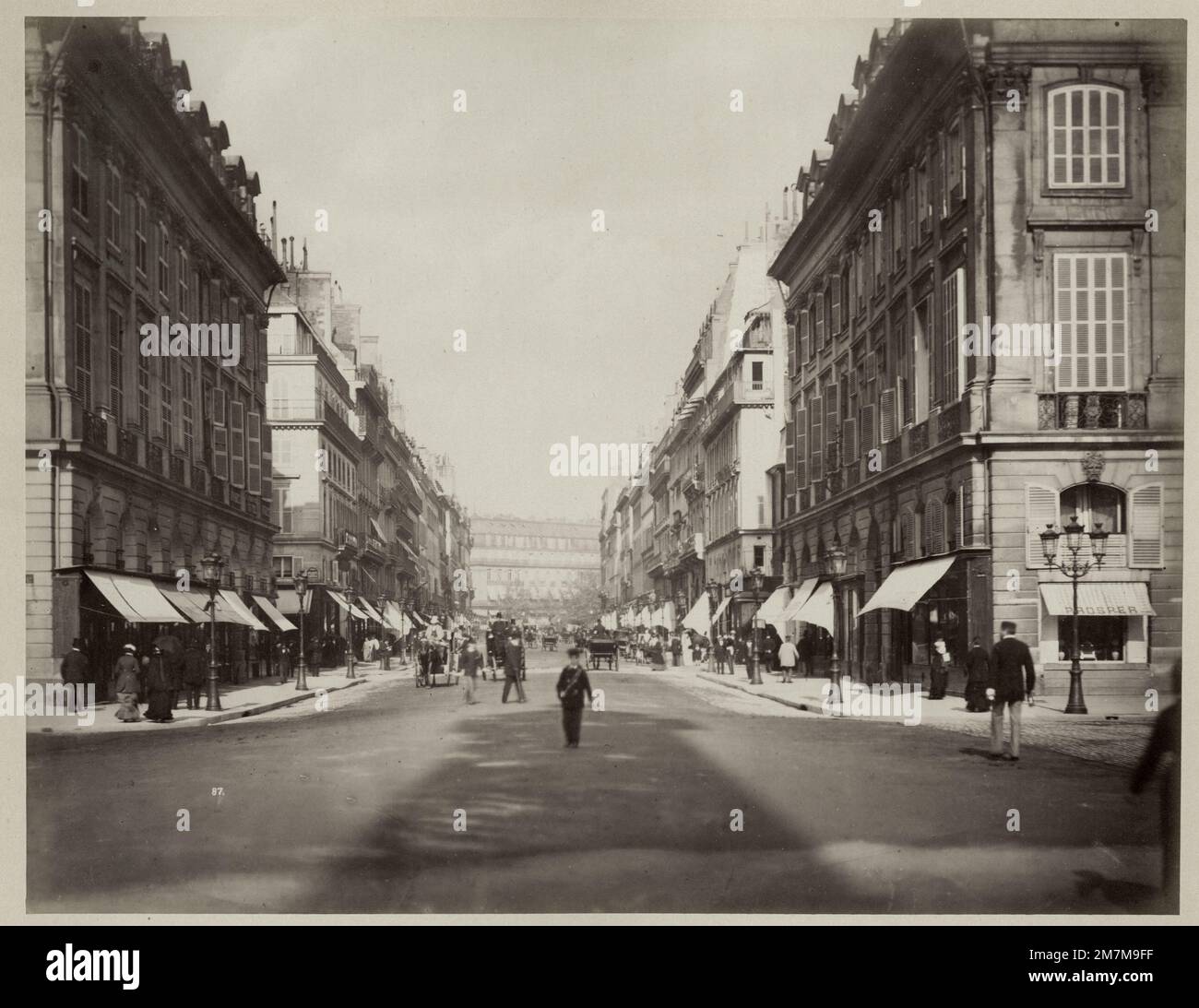 Vintage 19th c. photo - rue de la Paix, Paris, France Stock Photo