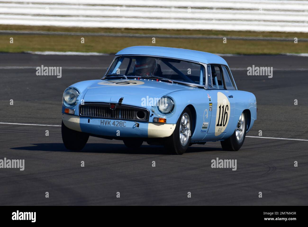Neil Fisher, MGB, Masters Historic Racing, International Trophy for Classic GT Cars Pre ’66, a fifty minute race with a compulsory pitstop and the opt Stock Photo