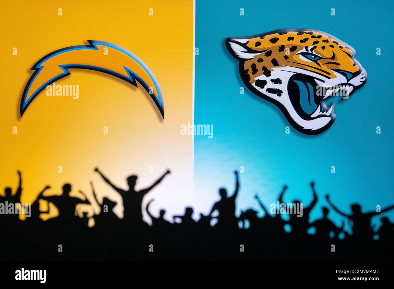 JACKSONVILLE, USA, JANUARY 10, 2023 Los Angeles Chargers vs