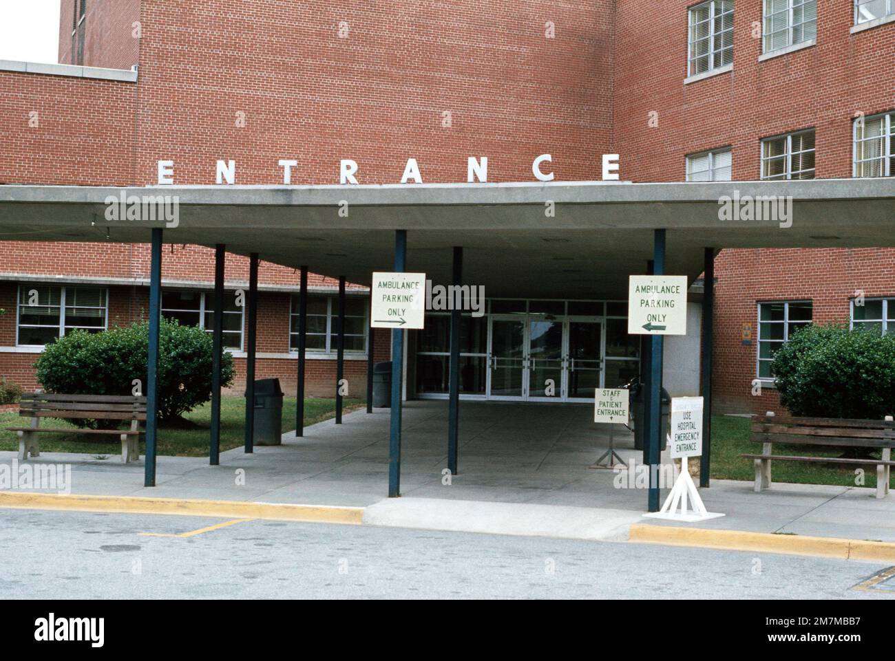 The Main Entrance of Kenner Army Hospital. Base: Fort Lee State: Virginia (VA) Country: United States Of America (USA) Stock Photo