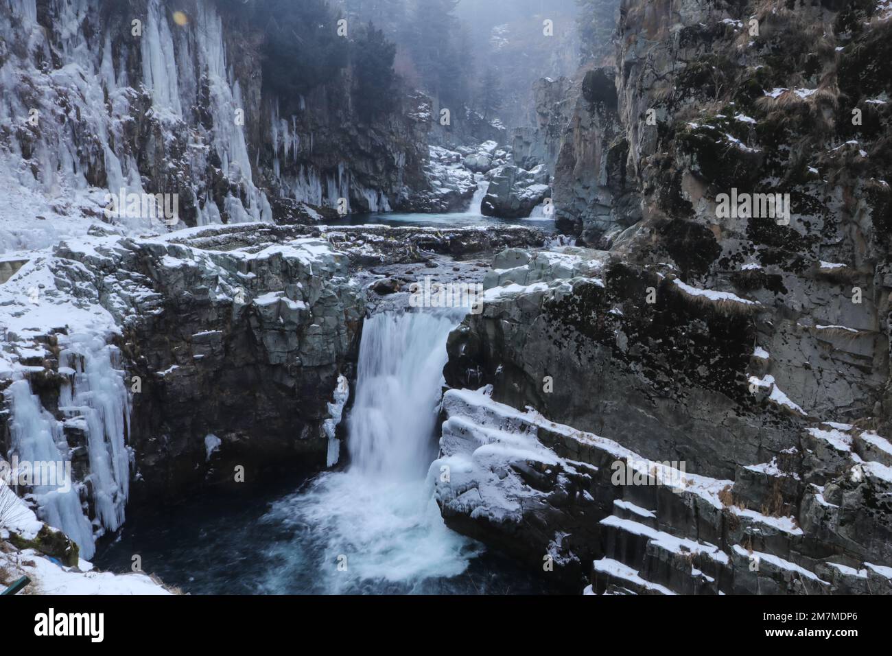 January 10, 2023, Kulgam, Jammu and Kashmir, India A long exposure