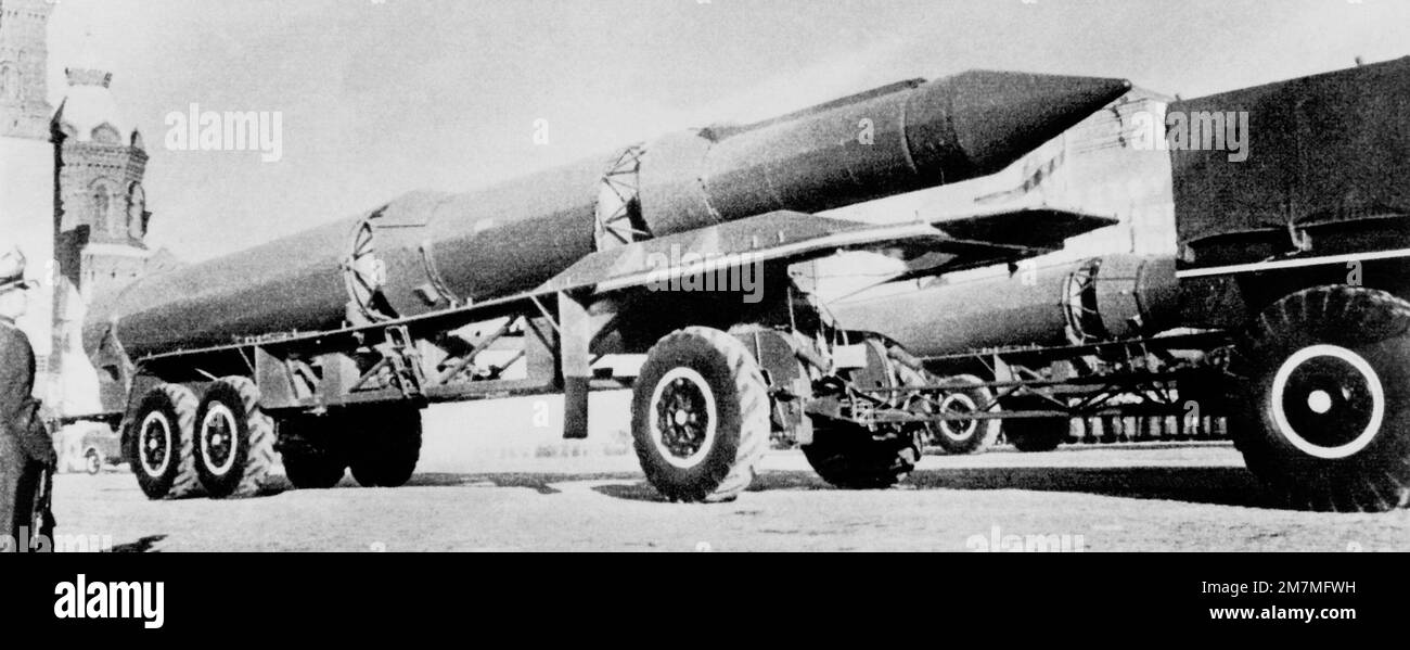 A right side view of a vehiclemounted Soviet SS13 Savage