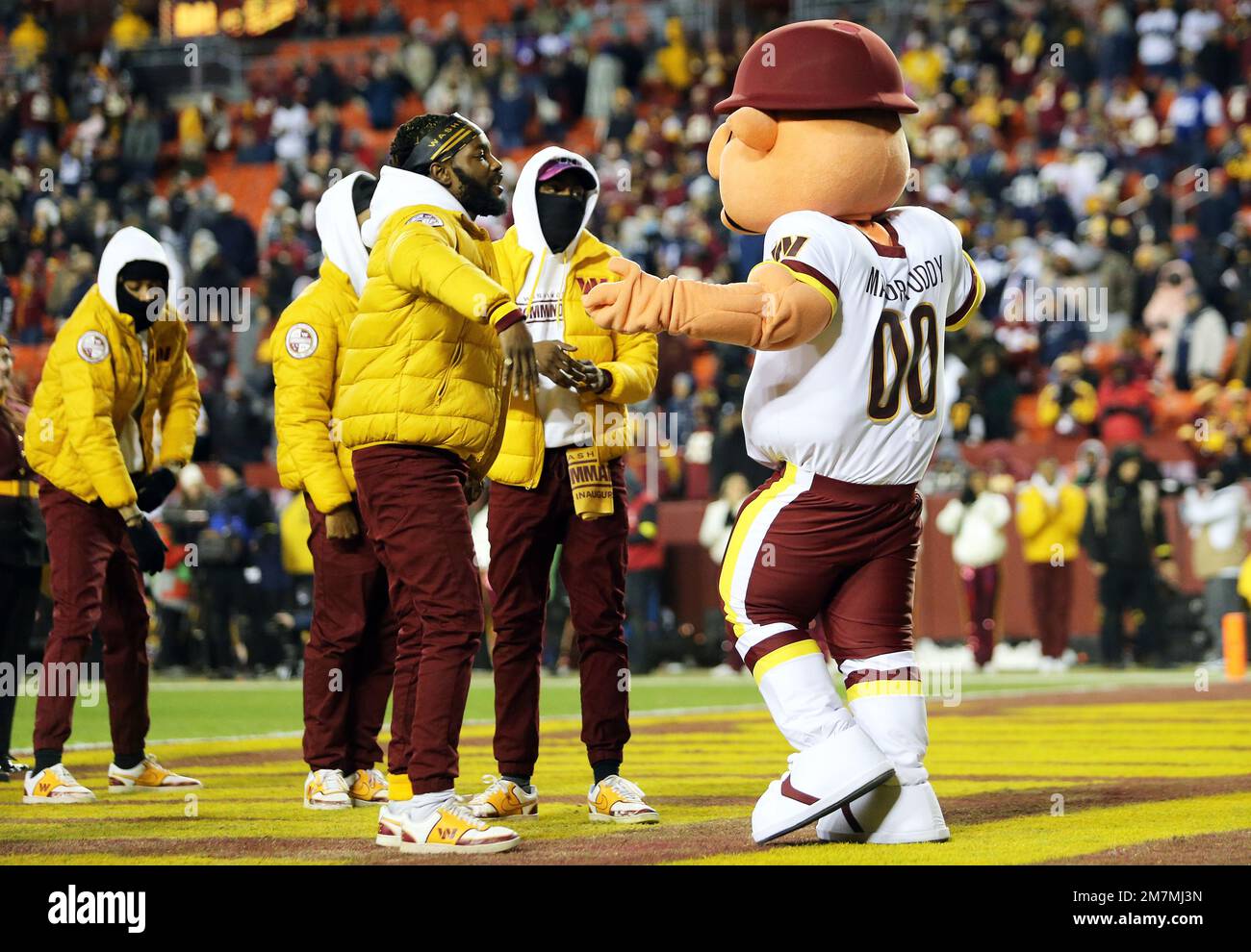 Washington Commanders mascot 'Major Tuddy' pictured during an NFL football  game against the Dallas Cowboys, Sunday, January 8, 2023 in Landover. (AP  Photo/Daniel Kucin Jr Stock Photo - Alamy