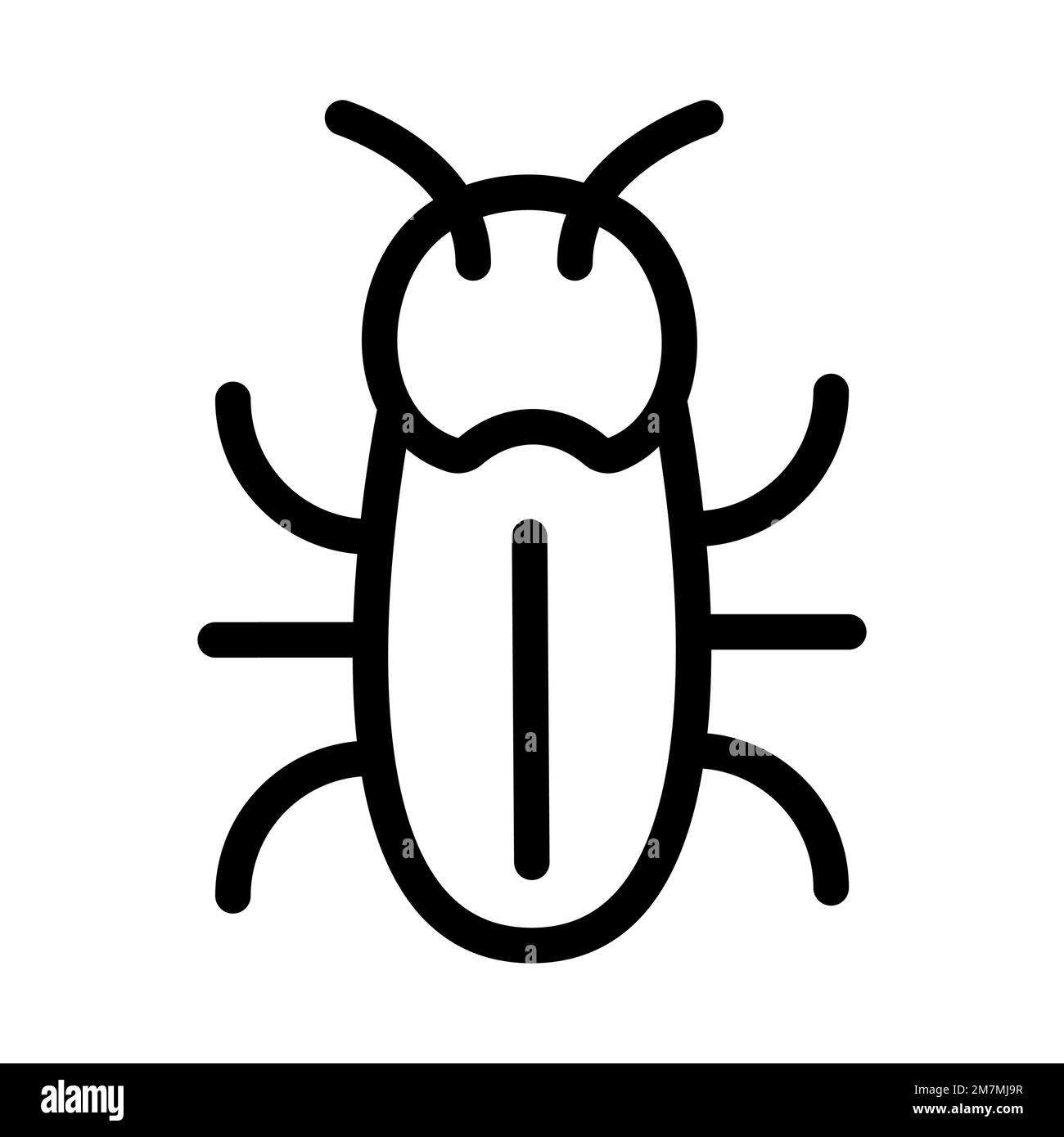 Insect icon line isolated on white background. Black flat thin icon on modern outline style. Linear symbol and editable stroke. Simple and pixel perfe Stock Vector