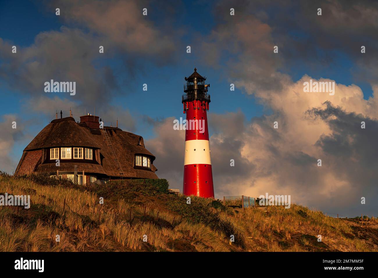 Lighthouse in Hörnum, island Sylt Stock Photo