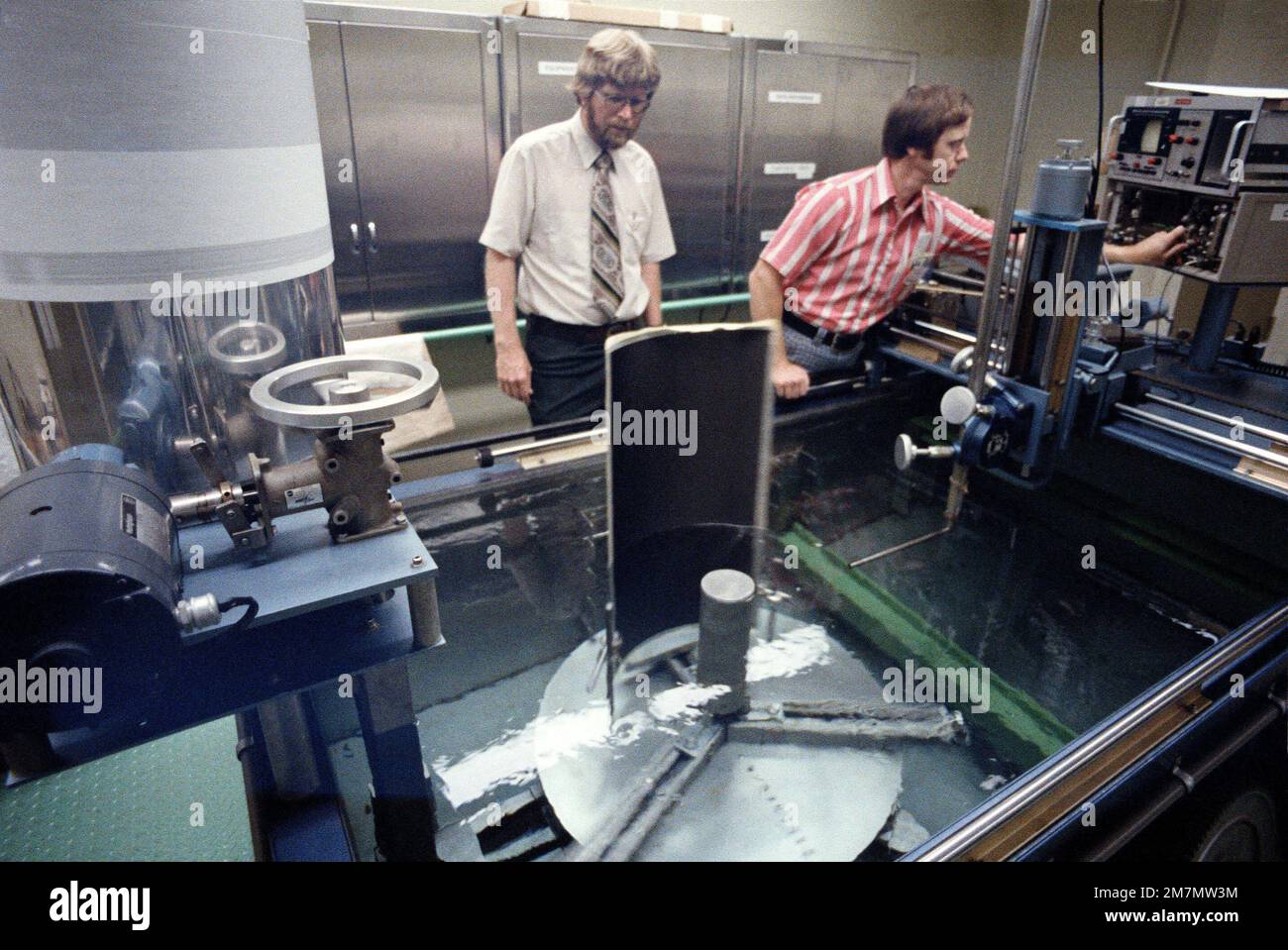 Materials engineer Lee Gulley and engineer Noel Tracy (left to right